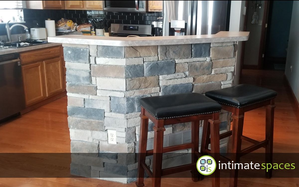 Indoor Project: Fireplace and bar reno
