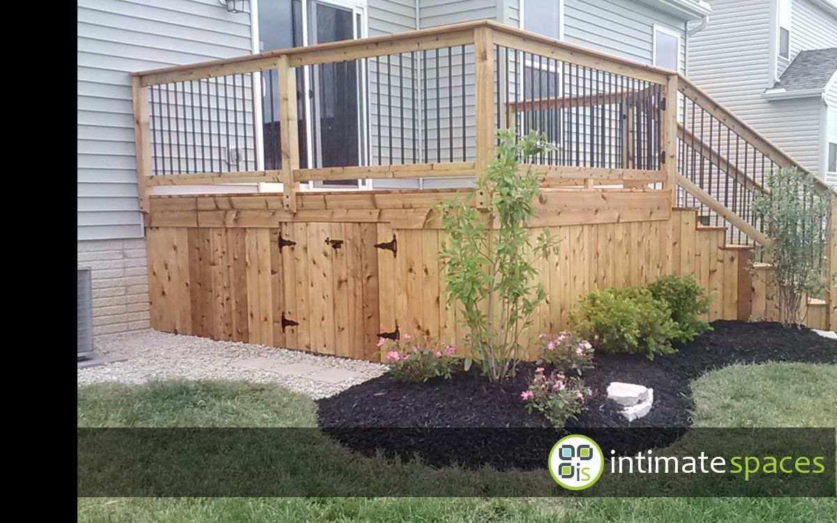 Outdoor Project: Patio, cedar deck, arbor. landscape