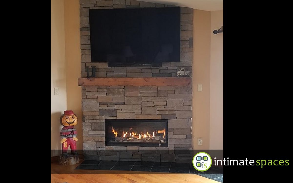 Indoor Project: Modern linear fireplace