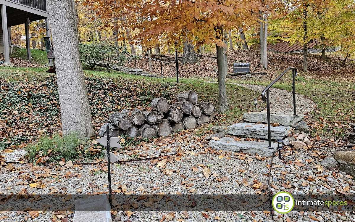 Outdoor Project: Stone walls, fire pit, dock, deck