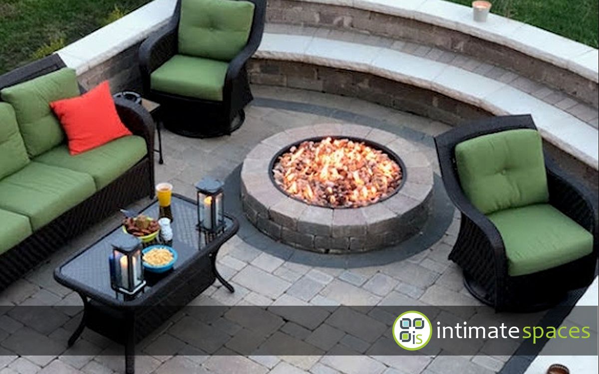 Outdoor Project: Patio, fire pit, deck, stone steps