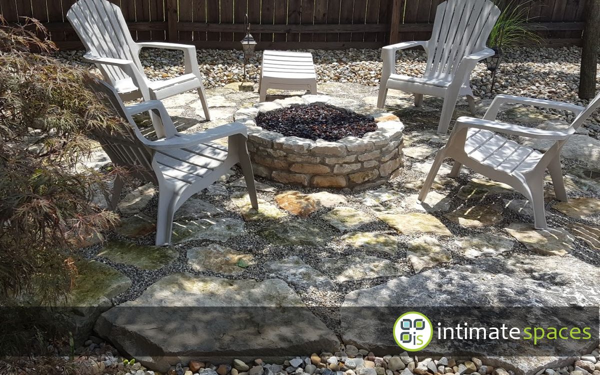 Outdoor Project: Stone patio, floating deck, fire pit