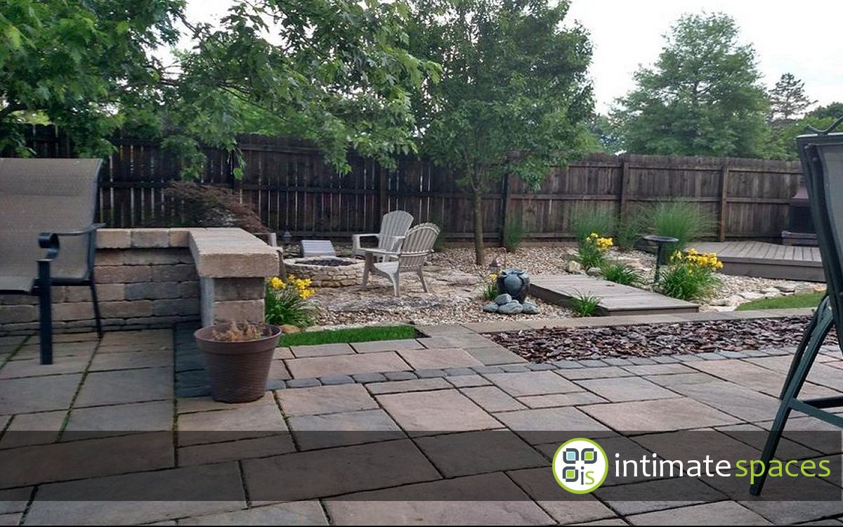 Outdoor Project: Stone patio, floating deck, fire pit