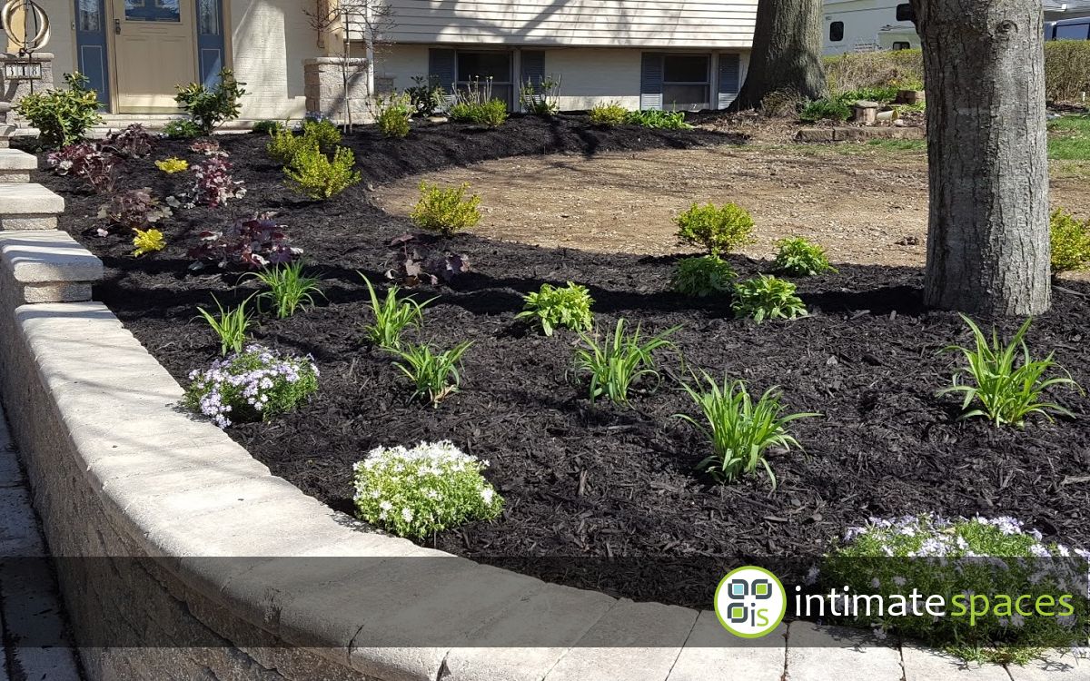 Outdoor Project: Entry curved steps, curb appeal, retaining walls